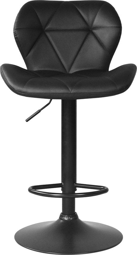 VDD Lot de 2 tabourets de bar noirs - 48x120 cm