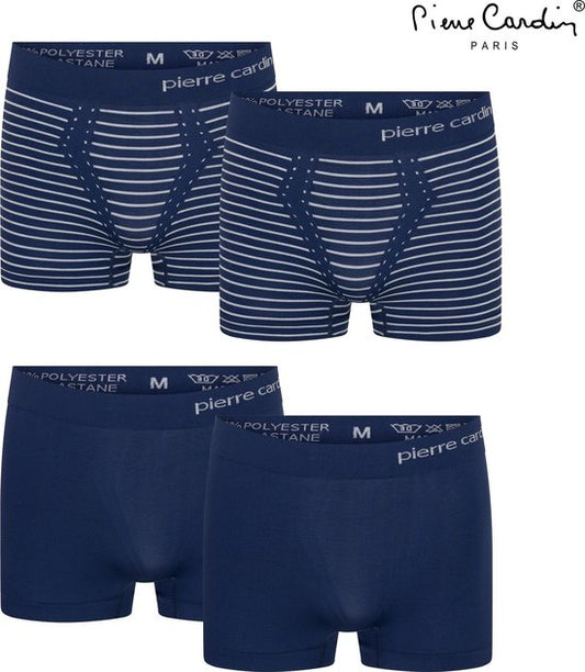 Lot de 4 boxers Pierre Cardin - emballage plat - bleu - taille M
