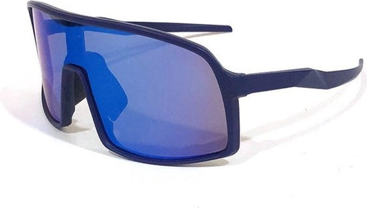 Garpex® Lunettes de cyclisme - Lunettes de sport - Lunettes de soleil polaroïd - Vélo de route - Vélo de montagne - Moto - Monture bleu foncé Lunettes bleues
