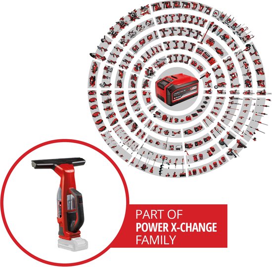 Nettoyeur de vitres sans fil Einhell BRILLIANTO Li Solo - Power X-Change - 18 V/Li-ion - Largeur de travail : 28 cm - Batterie et chargeur non inclus