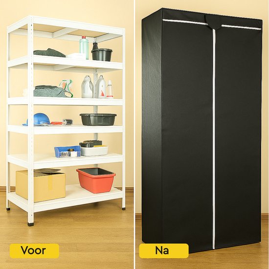 BRASQ Couvre-étagère noir - 180x90x40 cm