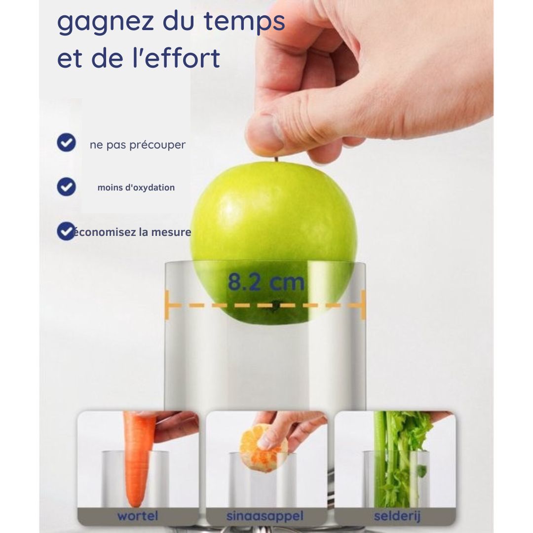 Extracteur de jus pour fruits et légumes Safecourt Kitchen - Grande ouverture de remplissage - 3 vitesses - 1200 watts - noir