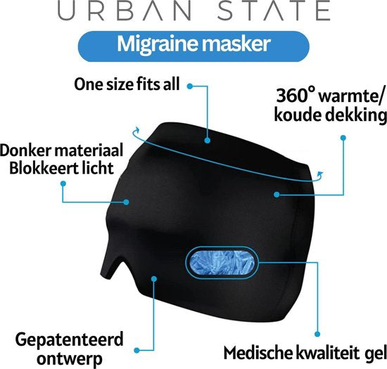 Bonnet anti-migraine - masque anti-migraine - masque anti-mal de tête - pack chaud/froid de 600 grammes