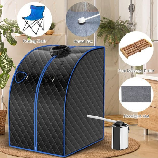 Coast sauna vapeur portable 3L - 78 x 87 x 101 cm - noir