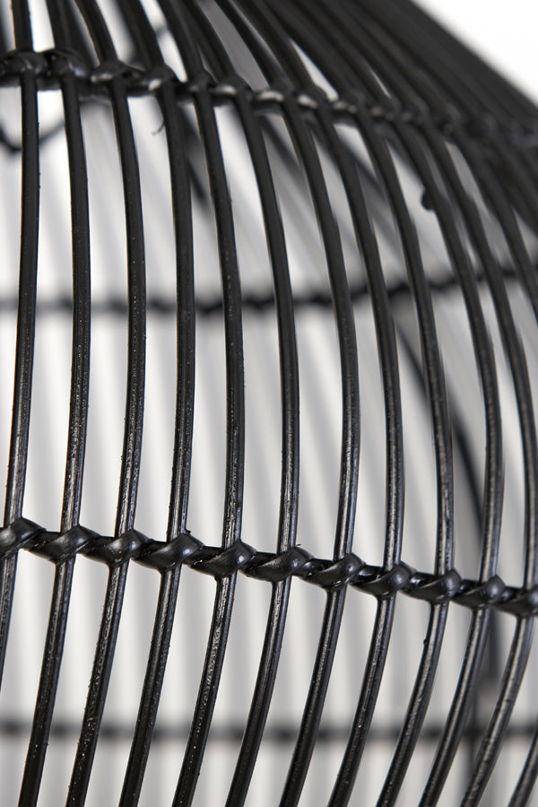 Light & Living PACINO Lampe suspendue Ø50x51,5 cm - Rotin noir - Design moderne et naturel - E27