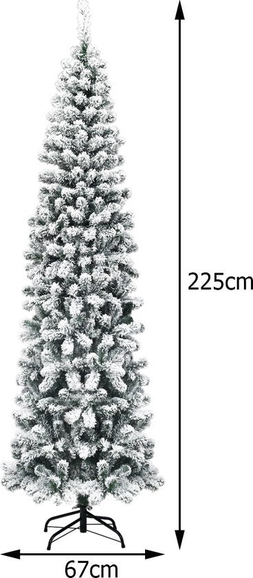 Coast Artificial Snow -Covered Christmas tree with 461 Zweigelalen 225 cm