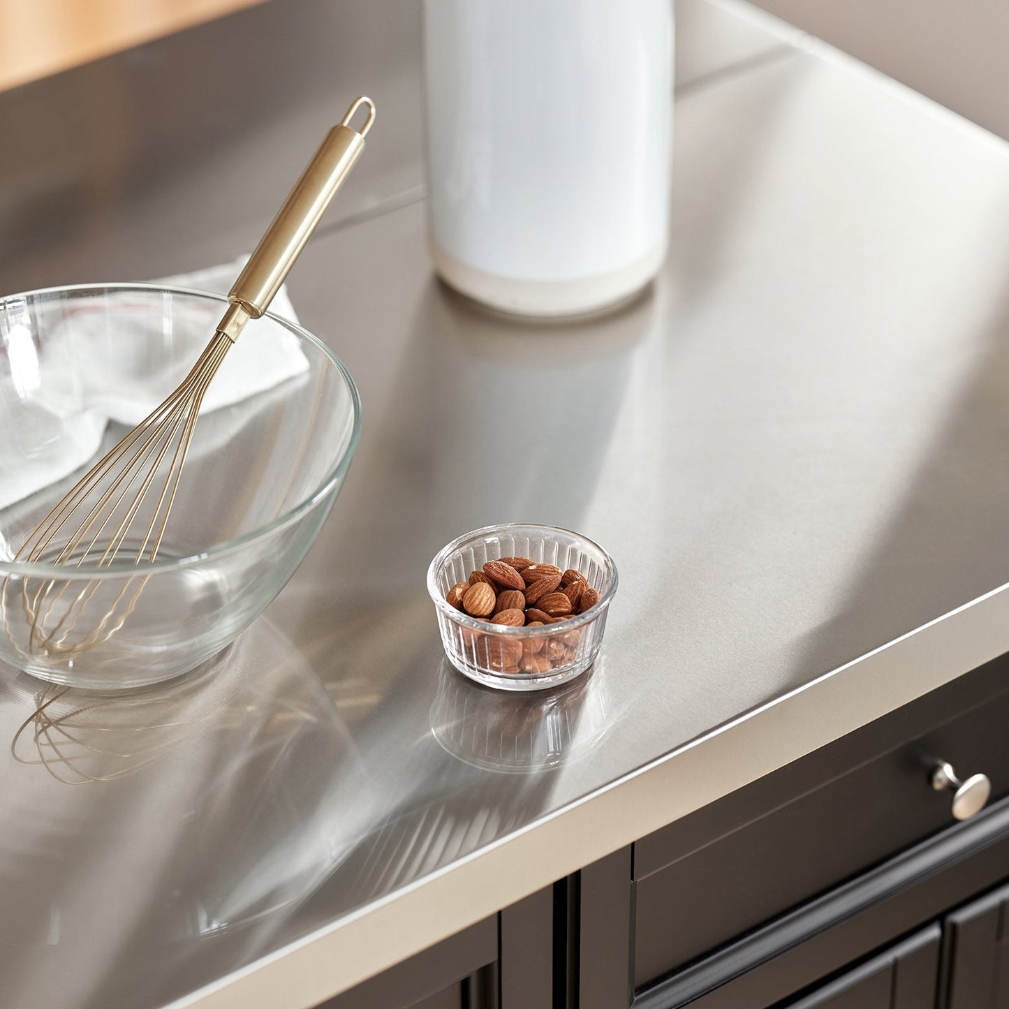 SoBuy - Ilot de cuisine avec plan de travail extensible - 115x92x46-71 cm - Noir