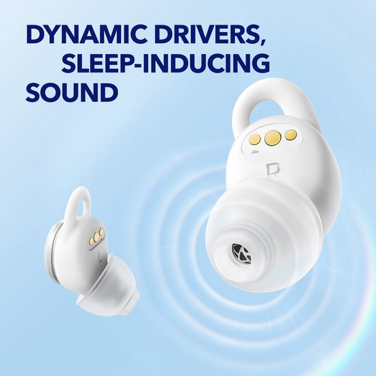 soundcore by Anker Sleep A10 - Bouchons d'oreilles Bluetooth pour le sommeil - Bouchons d'oreilles anti-bruit pour le sommeil - Ajustement confortable - Bluetooth 5.2 - Application - Pour des berceuses illimitées - Moniteur de sommeil