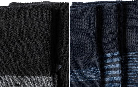Milanoro - 10 paires de chaussettes en coton élégantes pour homme - Bleu marine - 43-46