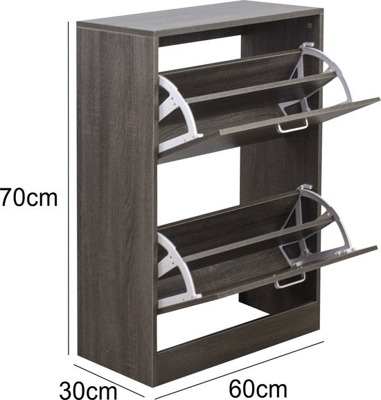 VDD Armoire à chaussures - étagère à chaussures - 2 compartiments