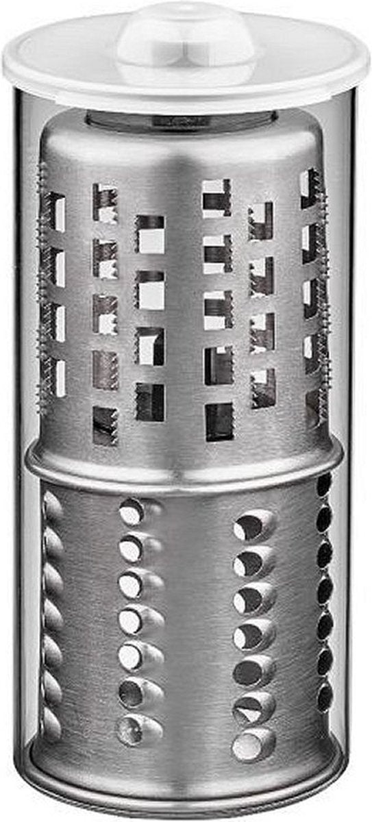 Râpe Multifonctionnelle Solis Slice & More 8401 Hache, Moud et Râpe avec 5 Tambours de Coupe