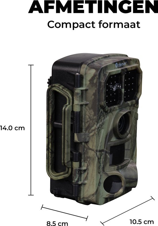 Caméra Denver avec vision nocturne et WiFi - 4K Ultra HD - 48MP - WiFi - TrailCam GO app - Ecran LCD - Etanche - WCT8026