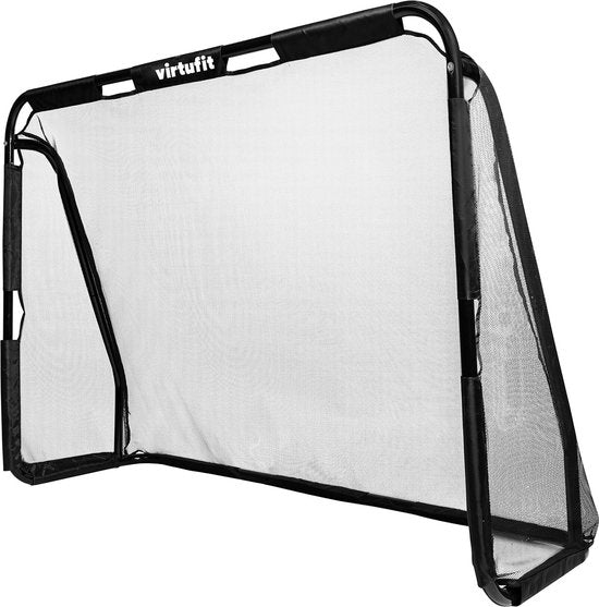 VirtuFit Football Goal Pro avec mur de but - But de football - 220 x 170 x 85 cm - Mur de but avec 2 zones ouvertes - Jouets d'extérieur pour enfants - Pliable - Buts - Montage rapide - Stockage facile