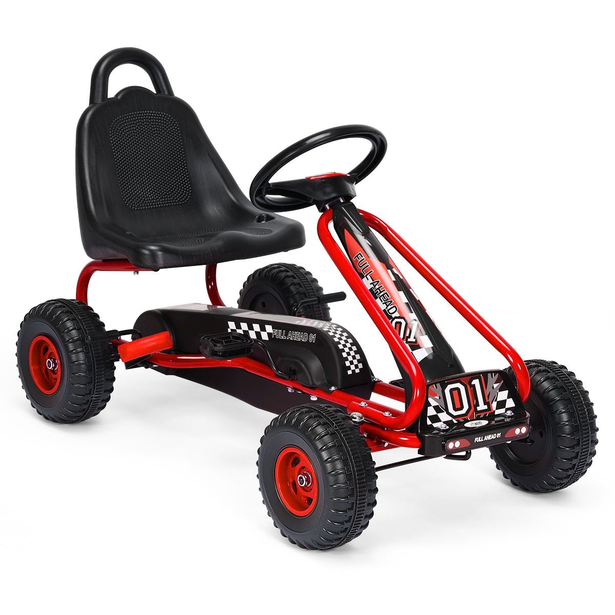 Gokart Go Cart avec frein à main Troll car 30kg véhicule à pédales véhicule à pédales 3-6 ans rouge