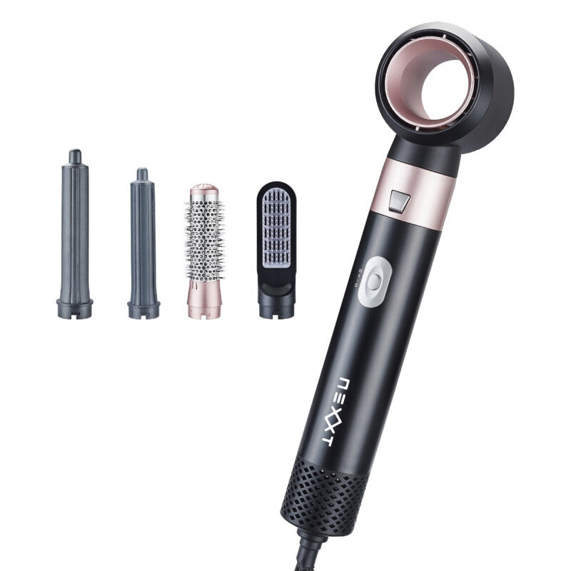 Nexxt Airstyler 5-en-1 - Brosse sèche-cheveux - Cordon pivotant - Or rose