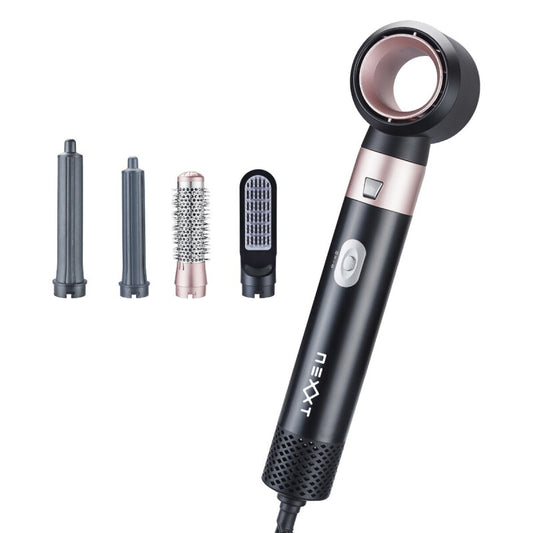 Nexxt Airstyler 5-en-1 - Brosse sèche-cheveux - Cordon pivotant - Or rose