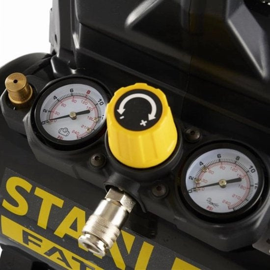 Compresseur professionnel Stanley Fatmax, compresseur d'air sans huile, silencieux, horizontal, 1 ch, 8 bar, cuve 6 L