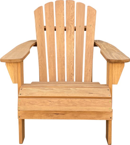 Chaise AXI Carmen Adirondack marron – Fauteuil de détente en bois avec accoudoirs – Dossier haut – 90,5 x 78,4 x 93 cm
