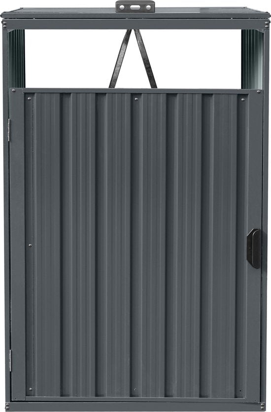 AXI Owen - Abri métallique pour conteneur, couleur anthracite - Abri pour 1 conteneur à déchets – Capacité max. 240 L – Bonne ventilation