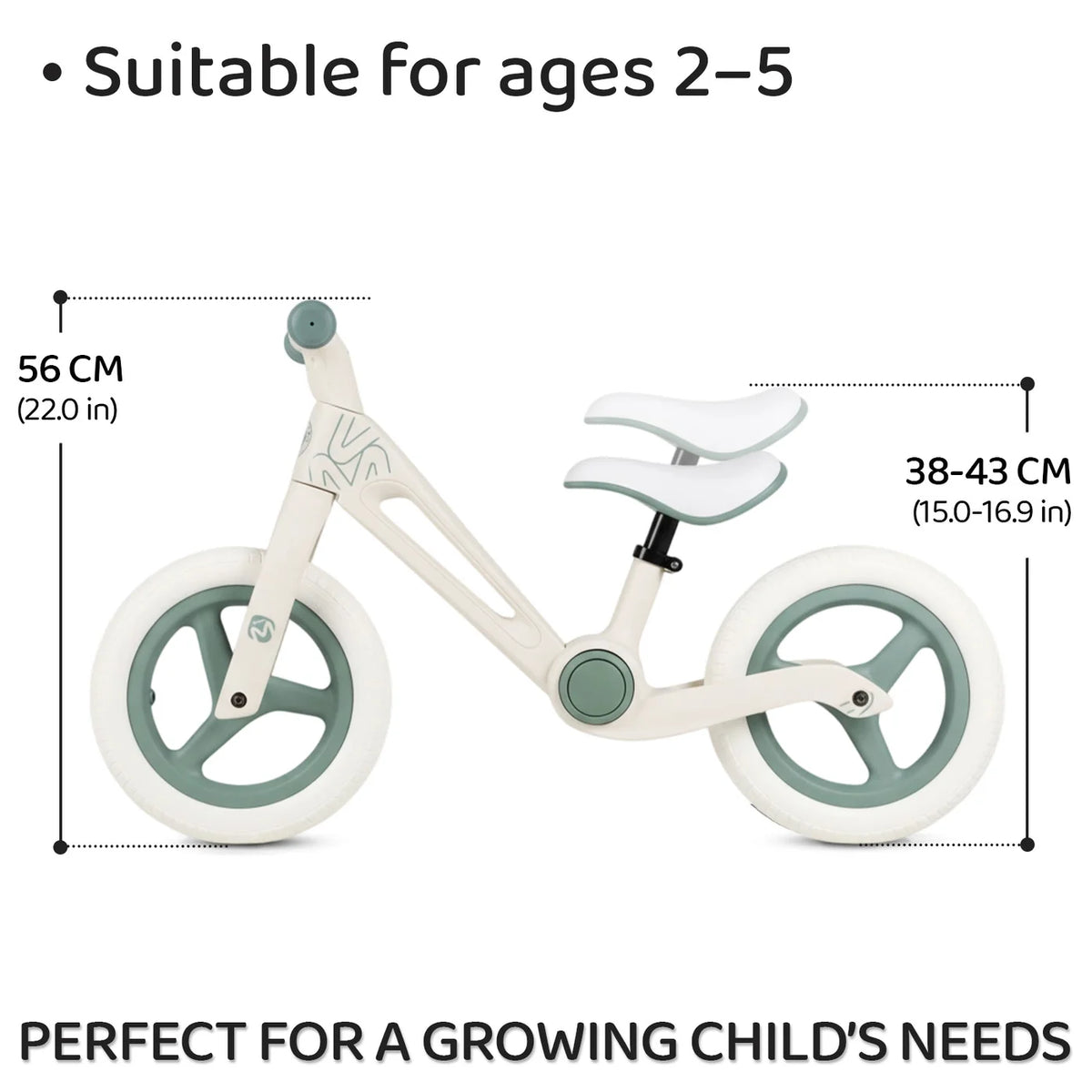 Vélo sans pédales Neuleb pour les tout-petits de 2 à 5 ans - Guidon et selle réglables - Léger - Pour garçons et filles