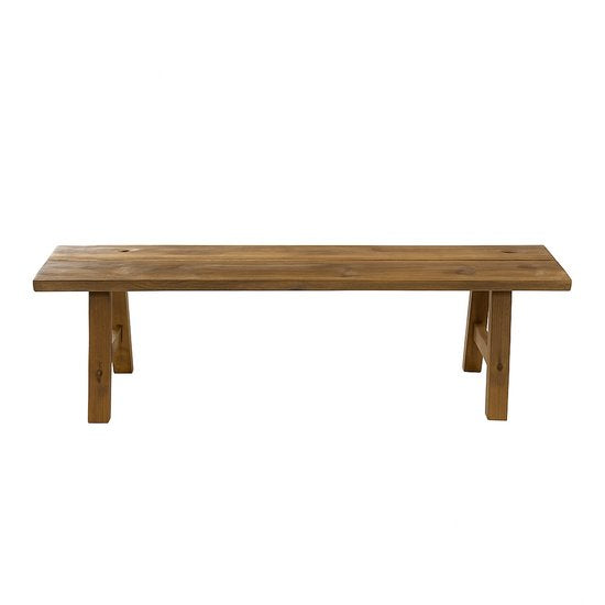Petit banc en bois Mica Decorations Bold - L 108 x l 20 x H 37 cm - Bois recyclé - Marron