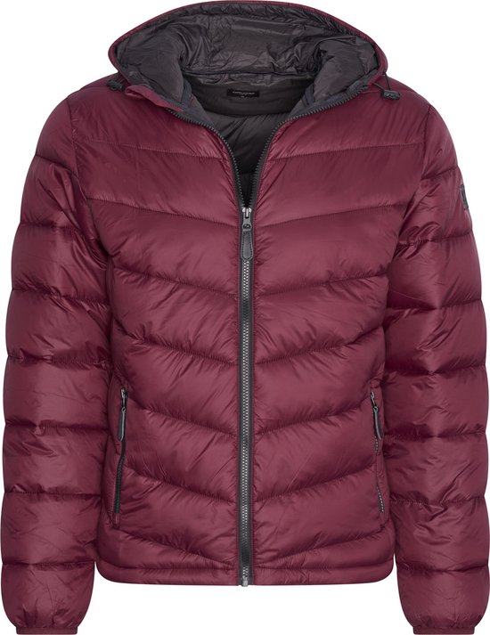 Cappuccino Italia - Veste Homme Veste d'hiver à capuche Bourgogne - Rouge - Taille L