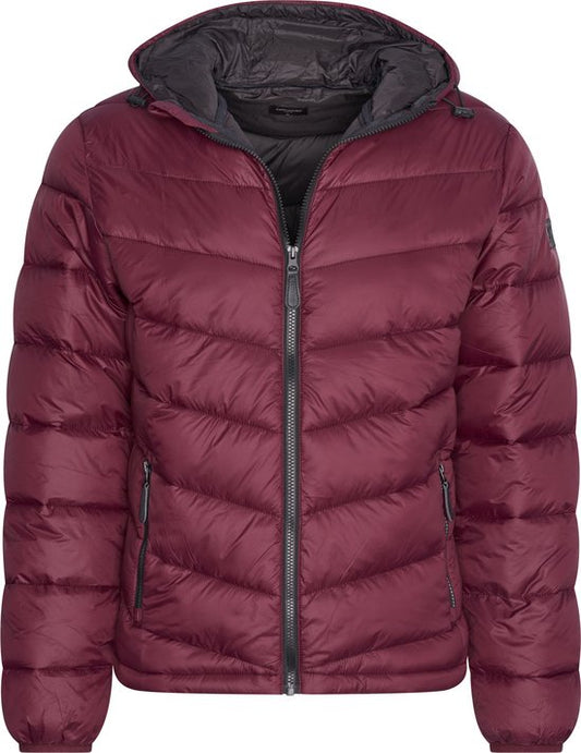 Cappuccino Italia - Veste Homme Veste d'hiver à capuche Bourgogne - Rouge - Taille L