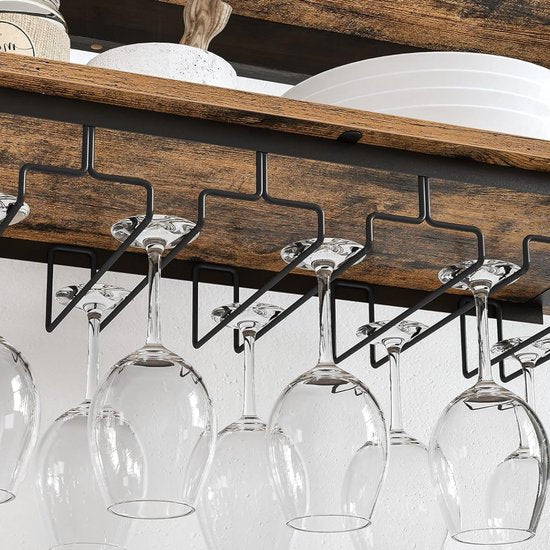 Armoire à vin - de bar - Niceey - Pour 24 bouteilles et 15 verres - métal/bois