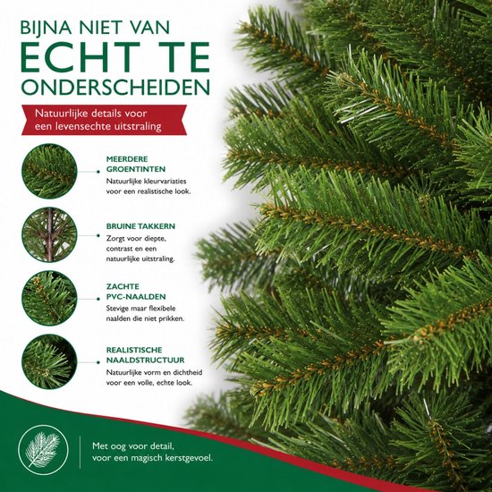 Sapin de Noël Triumph Tree Tuscan - Sapin artificiel d'aspect naturel avec codes couleur - Décoration de Noël d'intérieur sans entretien - Structure à emboîter - 120 x 81 cm - Vert