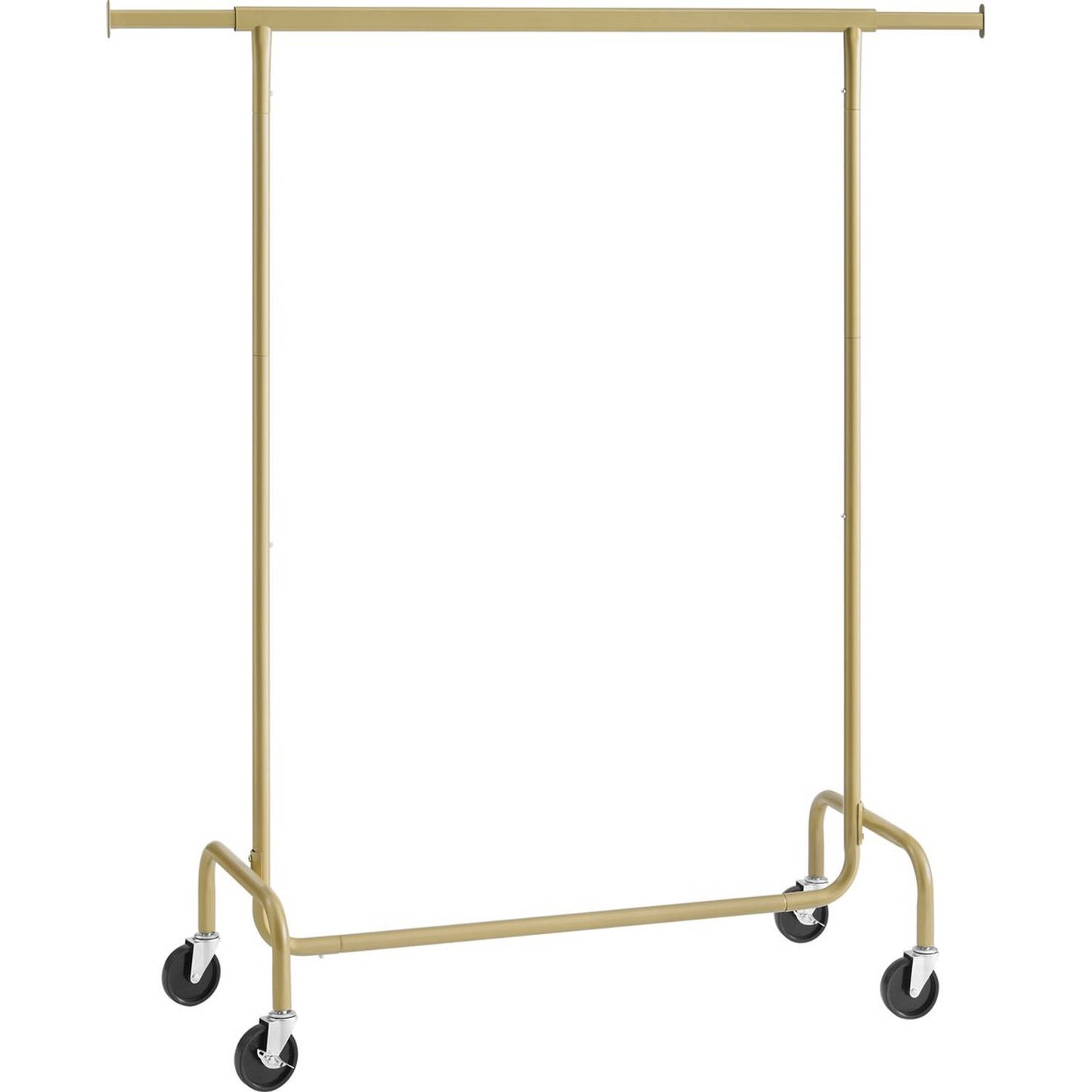 O'DADDY® Porte-vêtements sur roulettes - Capacité jusqu'à 130 kg - acier inoxydable - 45 x 150 x 162,8 cm - Or