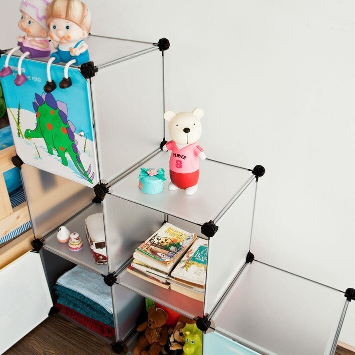 SoBuy Bibliothèque pour enfants - Étagère pour livres et jouets - 6 cases - 38 x 38 x 38 cm
