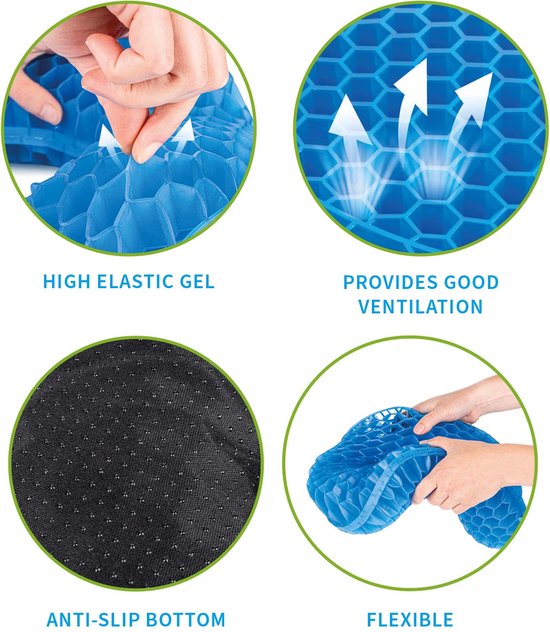 Vivamore Travel Pillow - Oreiller cervical pour avion - Oreiller de voyage avec gel réfrigérant - Noir