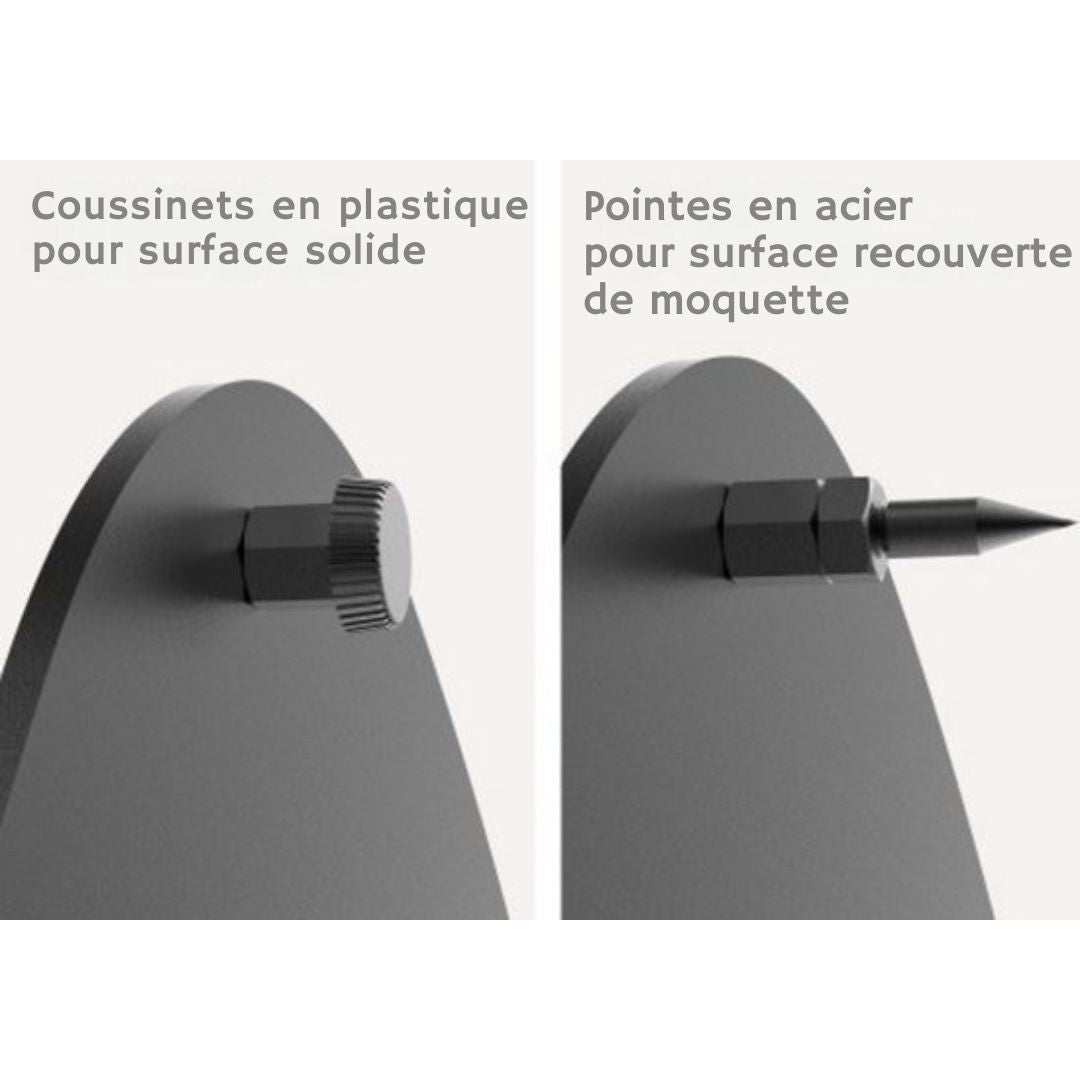 Support pour haut-parleur - VDD Gaming - Support universel au sol - Réglable en hauteur jusqu'à 117 cm avec gestion des câbles - Noir