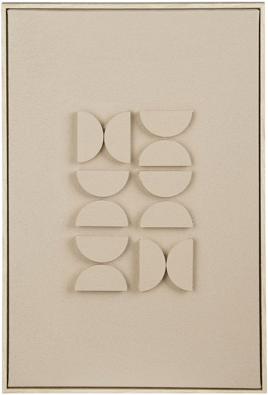Mica Decorations Décoration murale - Panneau mural d'art abstrait 60 x 40 x 3 cm - Décoration d'intérieur pour le salon ou la chambre à coucher - Gris clair
