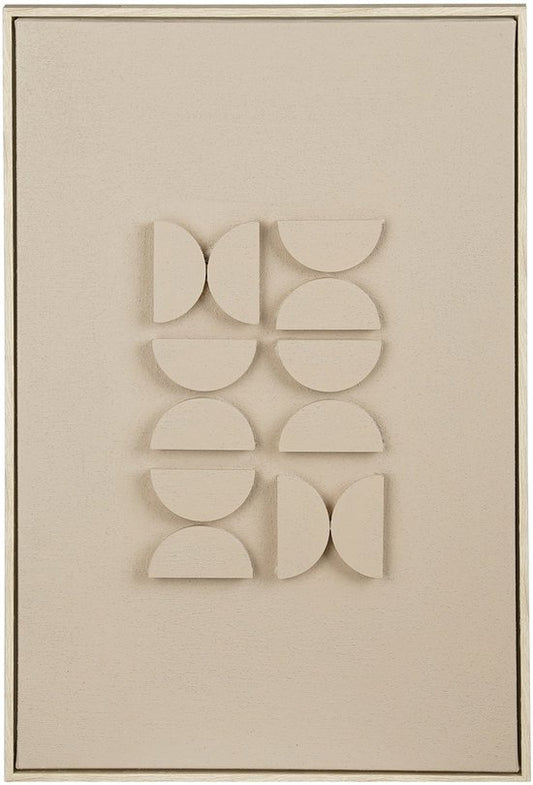 Mica Decorations Décoration murale - Panneau mural d'art abstrait 60 x 40 x 3 cm - Décoration d'intérieur pour le salon ou la chambre à coucher - Gris clair