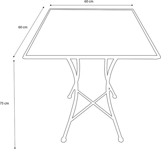 Table de bistrot AXI Camilla - Bleu clair – Table de jardin en métal – Carrée – 60 x 60 x 75 cm - Effet mosaïque – Incrustée de carreaux en céramique – Pour le jardin, la terrasse et le balcon