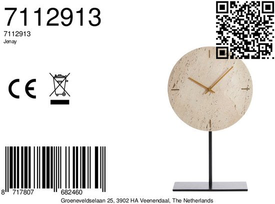 Light & Living - Horloge JENAY - 25,5 x 10 x 42 cm - Marron