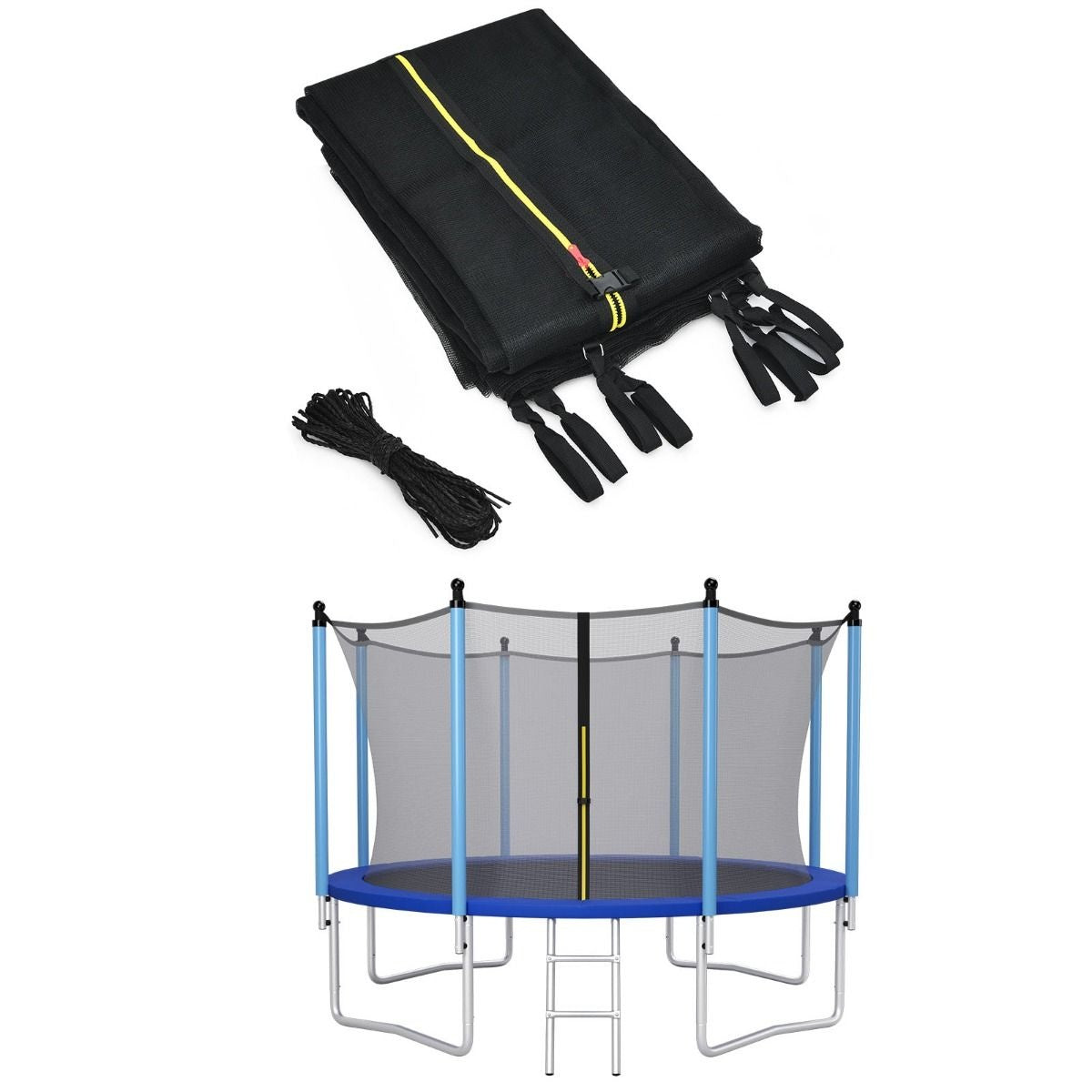Filet de sécurité pour trampoline de jardin - Coast - Ø366 cm - Noir