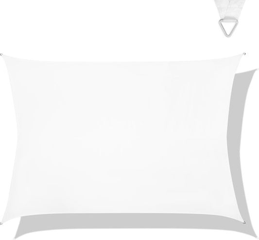 VONROC Premium Shade Cloth - Bâche - Rectangle - 400x300 cm - Déperlant - Blanc - Sac de rangement et cordon de fixation inclus