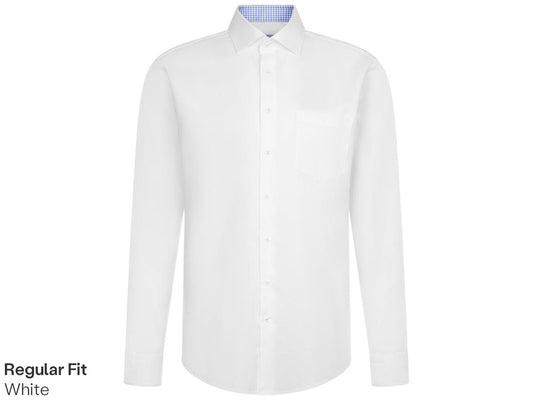 Chemise de travail Seidensticker New Kent - Coupe ajustée - taille 41 - Blanc