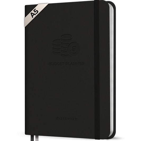 Systemyze Budget Planner - Livre de caisse et de dépenses - Livre de ménage - A5 - Noir