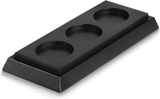 Liva Living - Porte-lumière d'ambiance Magic Cube - 3 bougies & 20 x 9 x 15 cm - avec miroir teinté et effet de réflexion infini - pour l'intérieur et l'extérieur - verre noir et Mdf