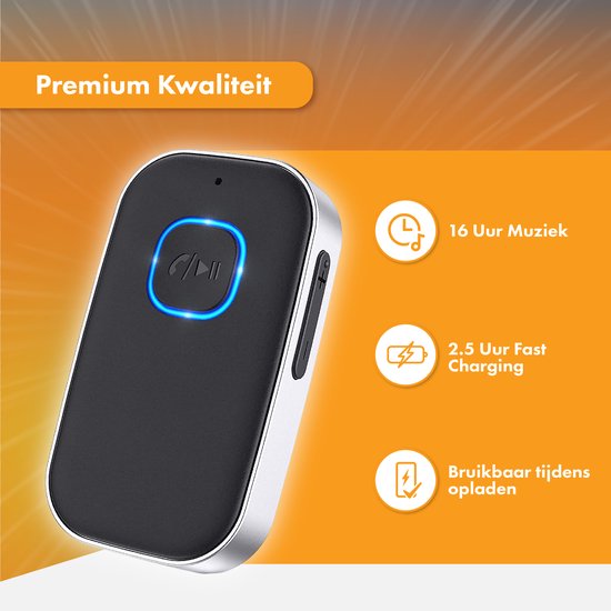 Récepteur Bluetooth - 16 heures sans fil - BT 5.0 - 3.5MM AUX - Récepteur Bluetooth - Récepteur Bluetooth voiture
