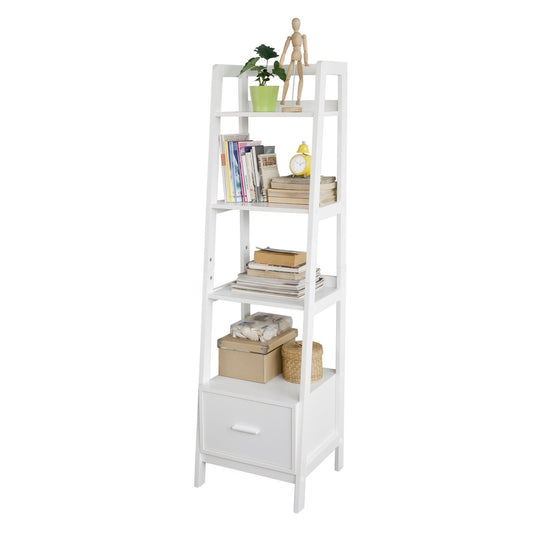 SoBuy Bibliothèque avec tiroir - Blanc -160x44x40cm