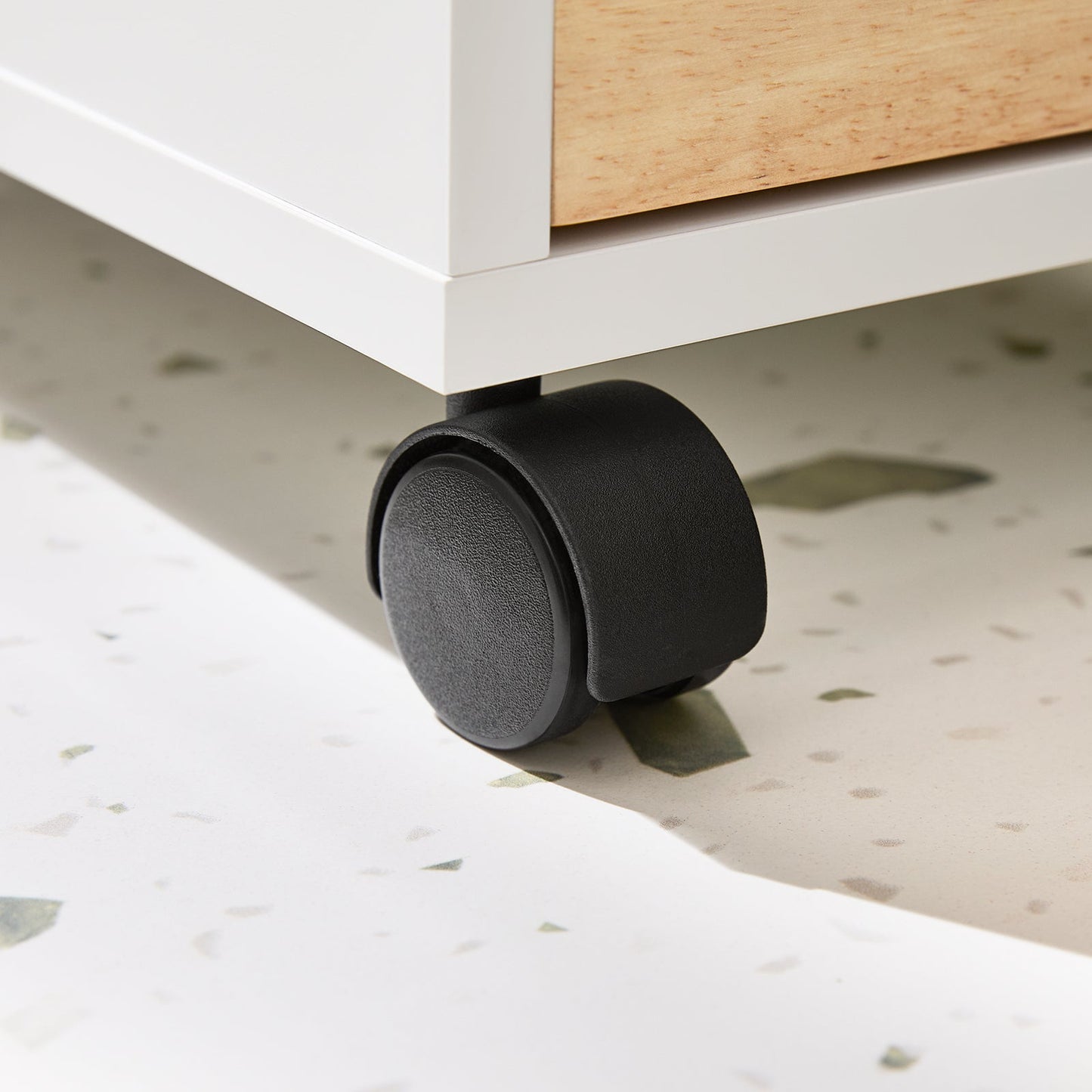 SoBuy BZR54-II-WN Étagère étroite avec 3 tiroirs, plateau amovible et roulettes - 23 x 82 x 65 cm - Blanc