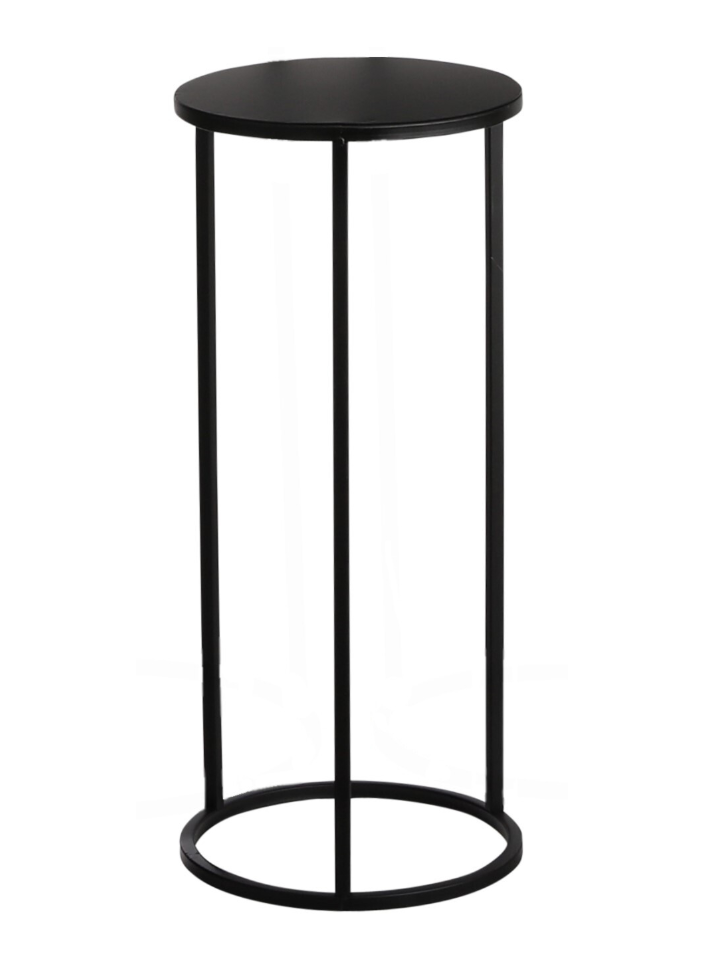 Table d'appoint Mica Quinty - D22 x H50 CM - Noir - Métal