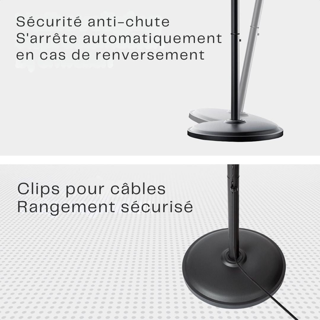 Chauffage de terrasse - Auronic - Électrique - 2000W - Télécommande incluse - 3 niveaux - Noir
