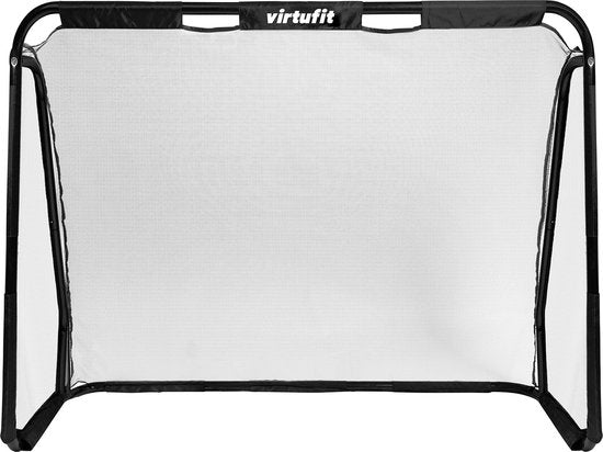 VirtuFit Football Goal Pro avec mur de but - But de football - 220 x 170 x 85 cm - Mur de but avec 2 zones ouvertes - Jouets d'extérieur pour enfants - Pliable - Buts - Montage rapide - Stockage facile