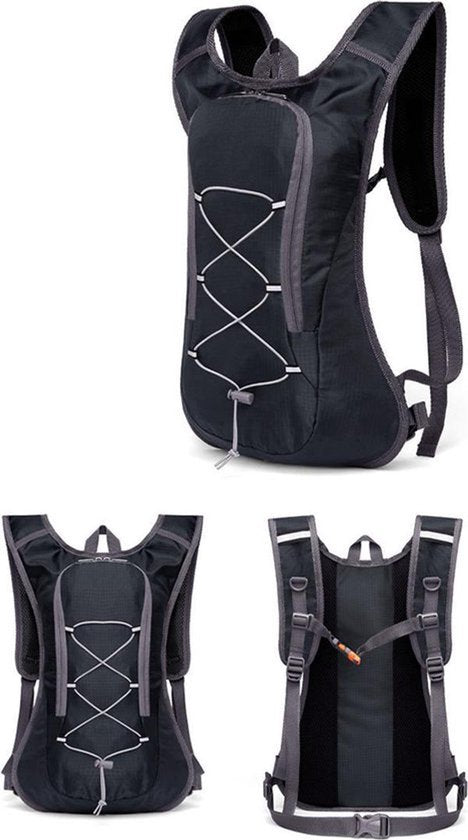 Sac à dos avec système de boisson - Comprend une poche à eau de 2 litres - Noir