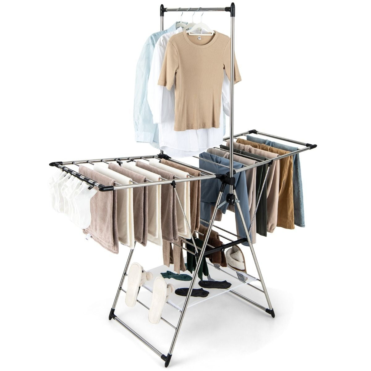 Séchoir Coast avec support de suspension - 158 x 61 x 192 cm - Silver